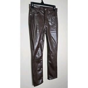 Gap women's vegan leather vintage slim high rise size 0